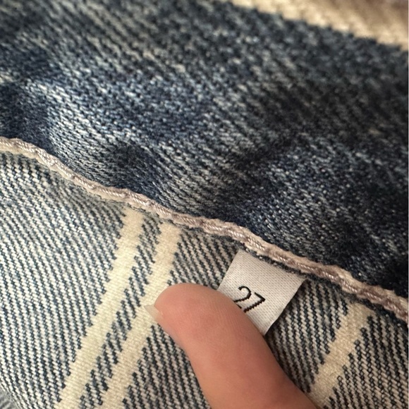 Boyish Jeans Pinstriped Blue Cotton Kirby Casual Straight Leg Denim Size 27 - Picture 9 of 10